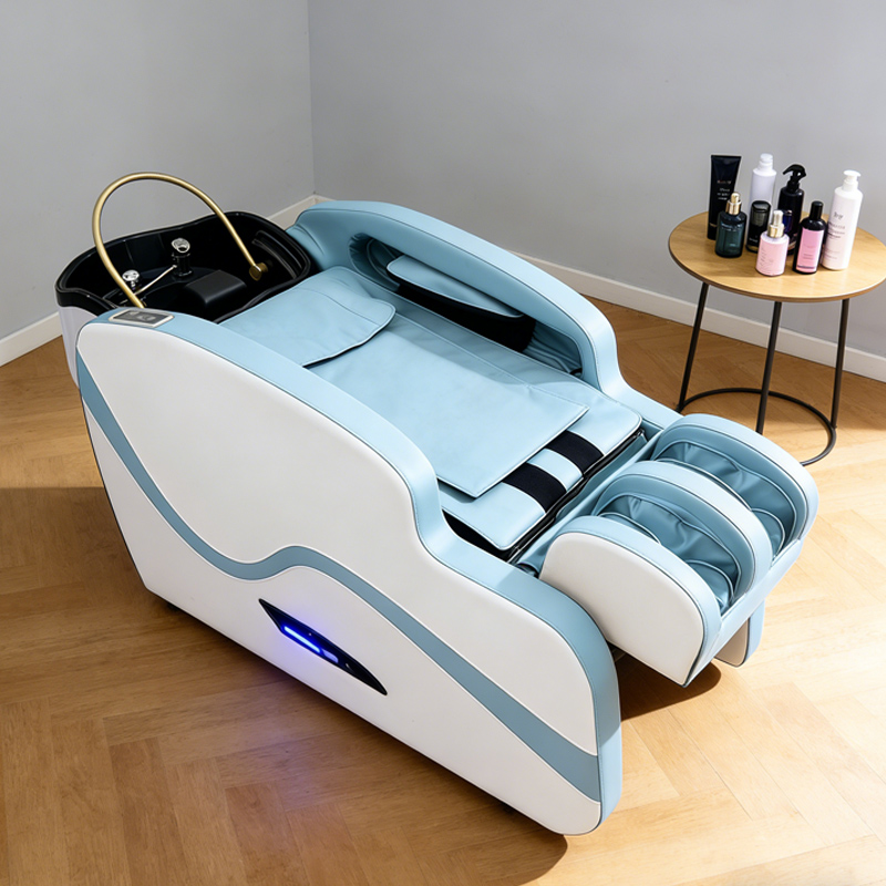 Spa Wellness Center - Luxuriöses japanisches Kopftherapie-Massagebett mit Keramik-Shampoo-Becken, Spa,